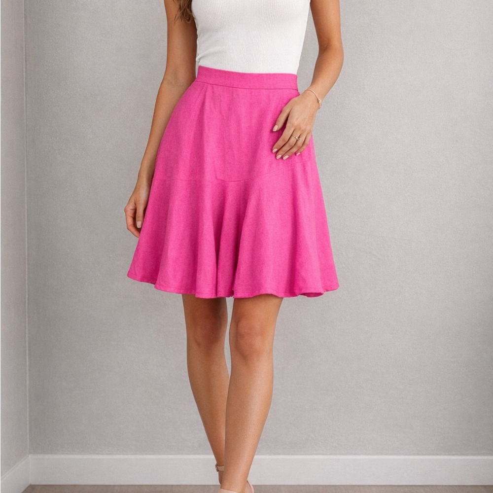 Ralph Lauren Pink Linen Skirt